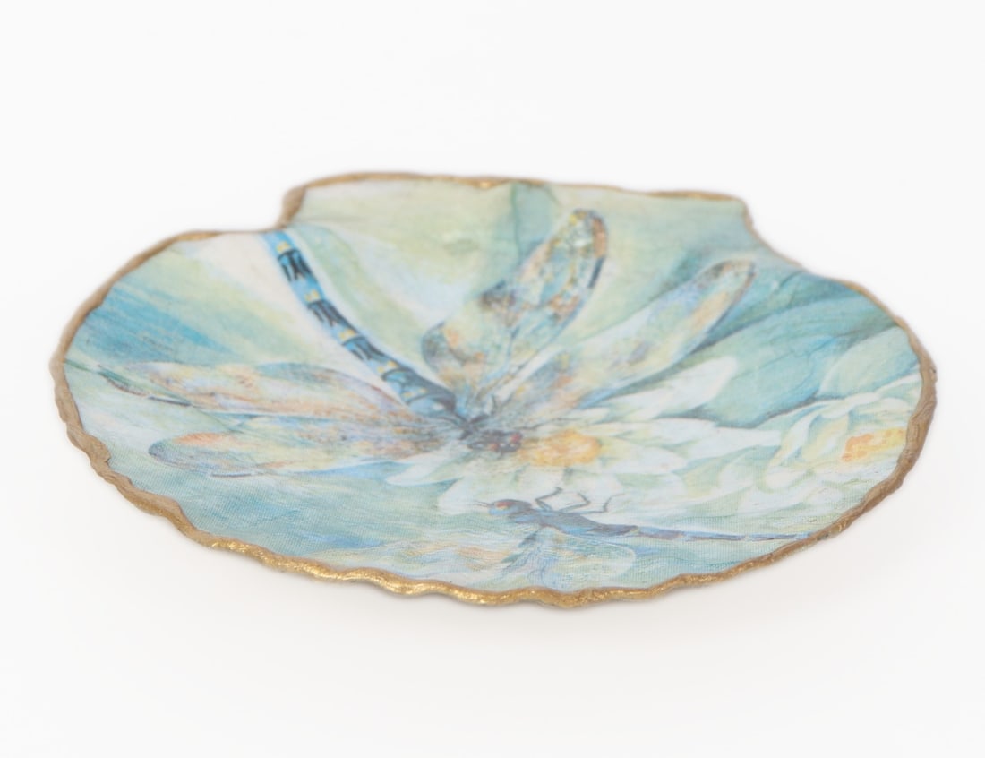 Lovely Painted Seashell, Dragonflies - 5