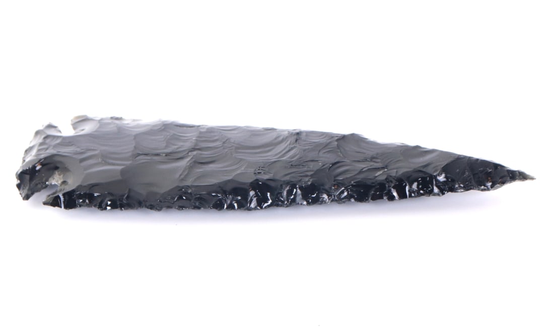 Well Crafted Obsidian Spearhead - 4