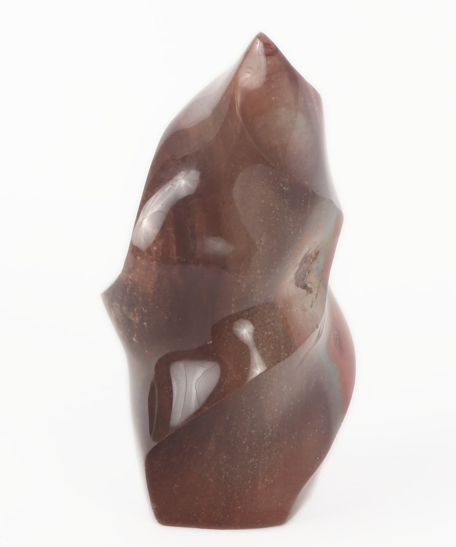 Beautiful Polychrome Jasper Flame Carving - 4
