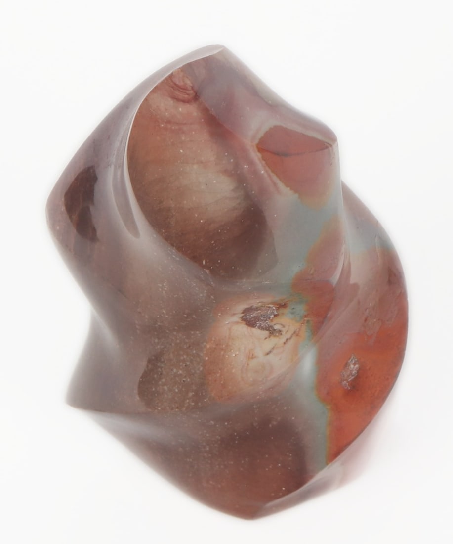 Beautiful Polychrome Jasper Flame Carving - 5