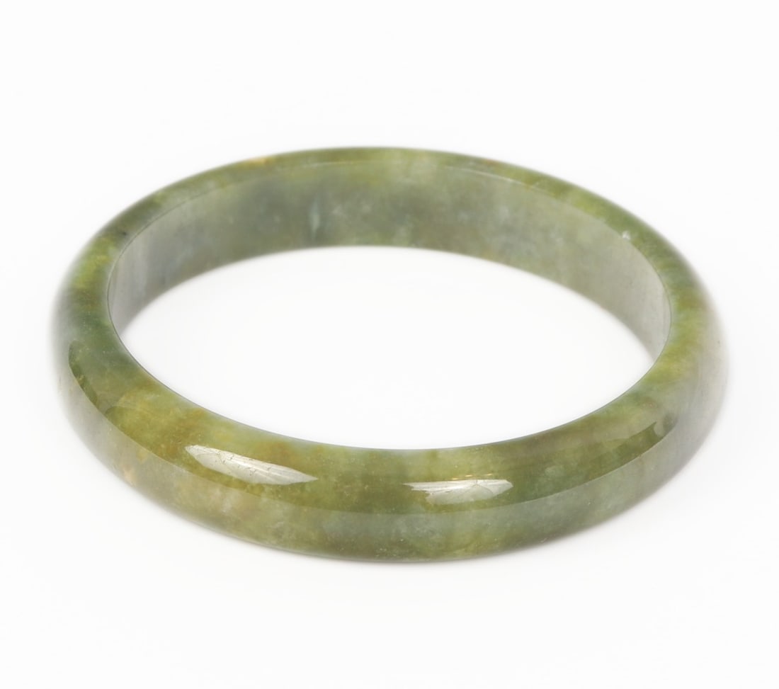 Unique Forest Green Chinese Bangle Bracelet - 2