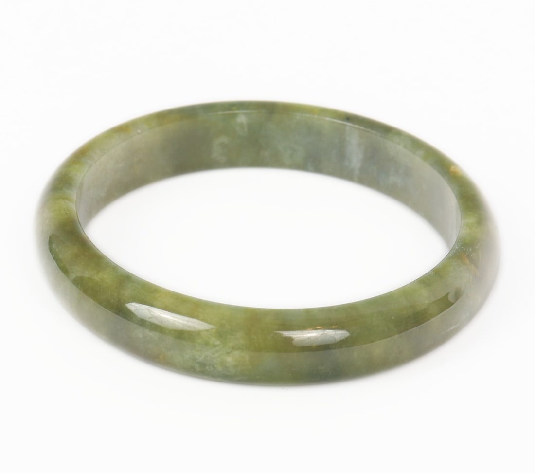 Unique Forest Green Chinese Bangle Bracelet - 3