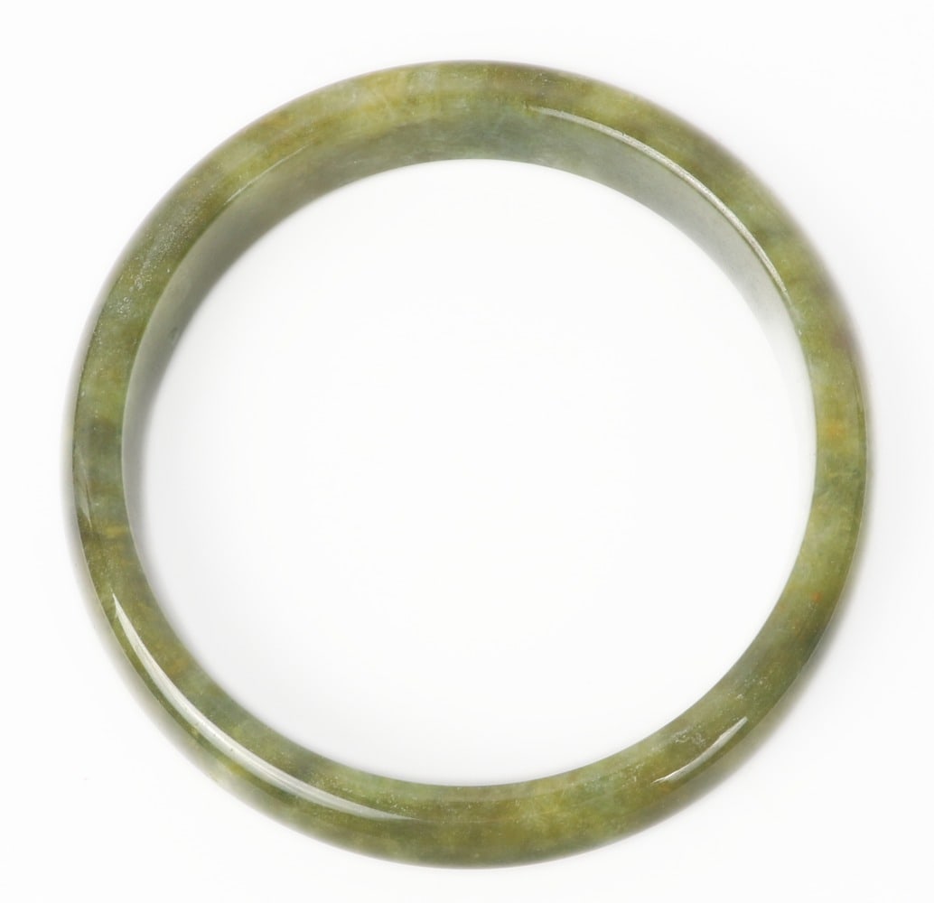 Unique Forest Green Chinese Bangle Bracelet - 6