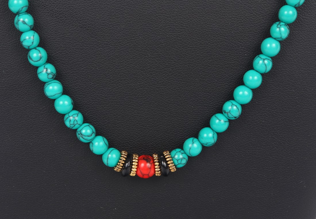 Light Green Turquoise Beaded Rosary - 2
