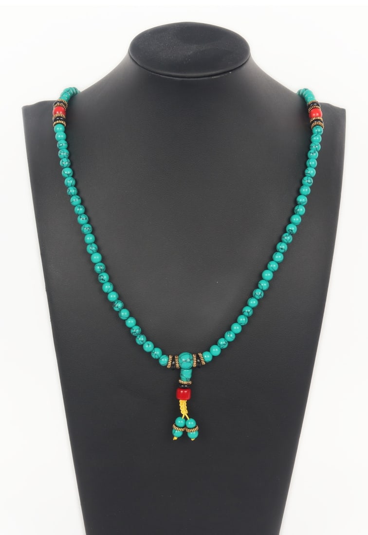 Light Green Turquoise Beaded Rosary - 3