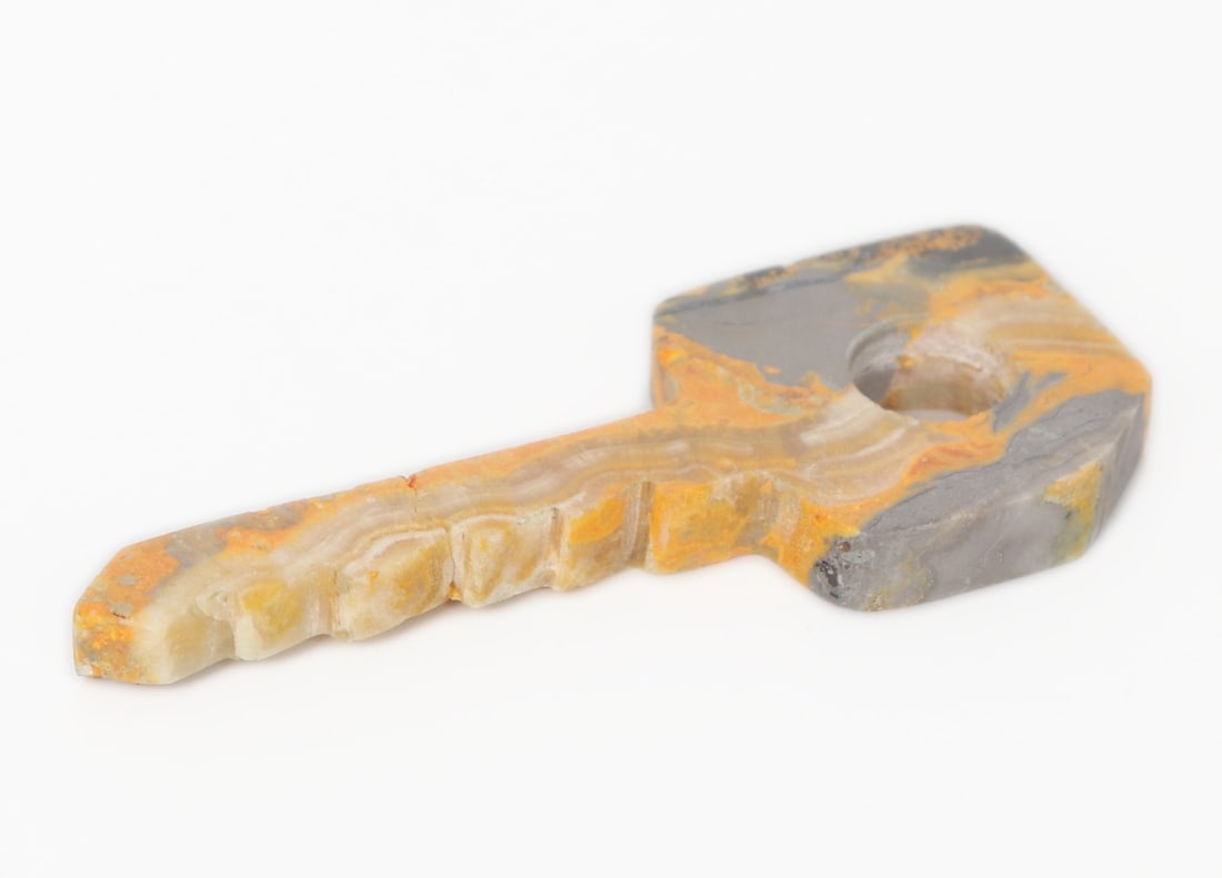 Lovely Bumblebee Jasper Carved Key - 2