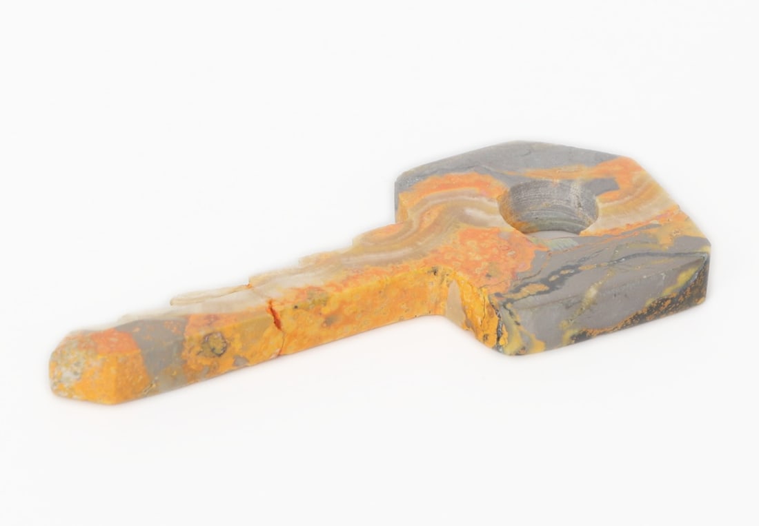 Lovely Bumblebee Jasper Carved Key - 3