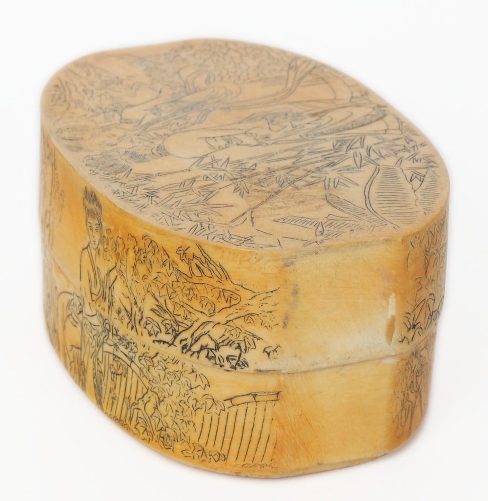 Beautiful Scrimshaw Style Box - 5