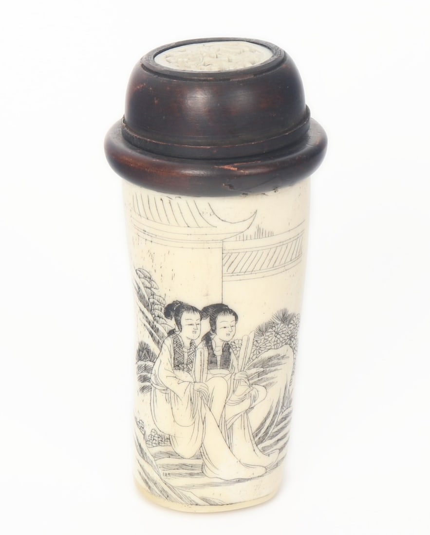 Chinese Bone Carved Cricket Cage - 3