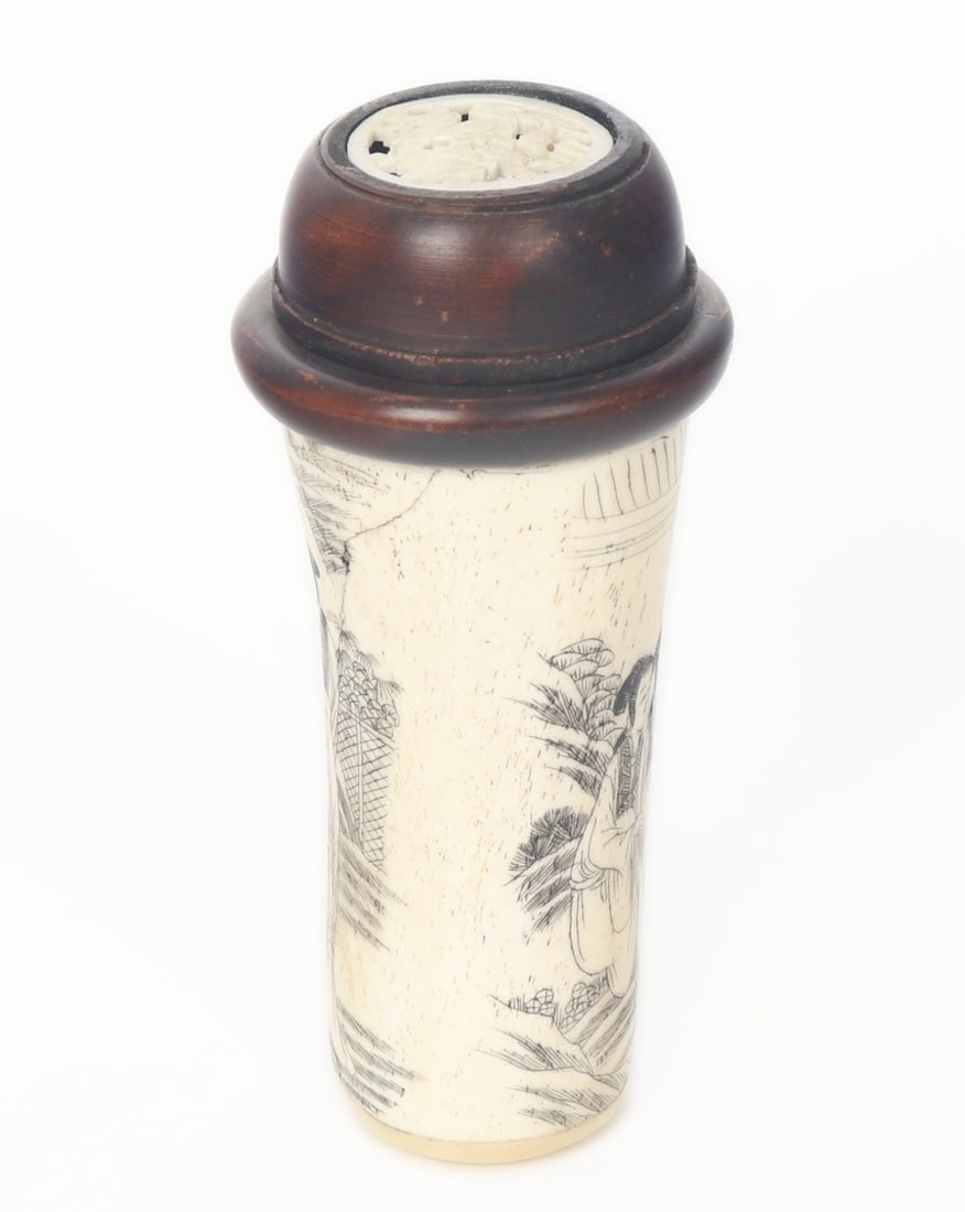 Chinese Bone Carved Cricket Cage - 4