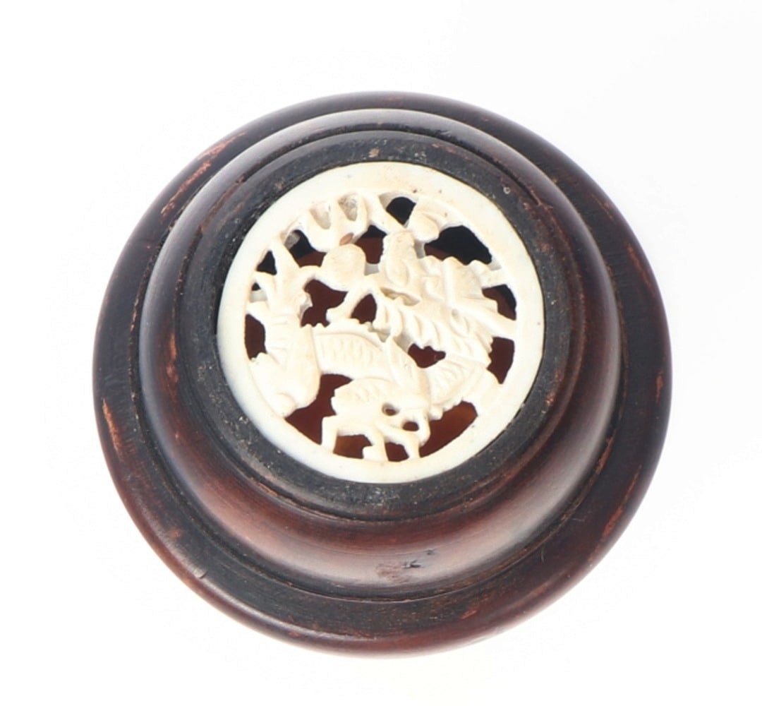 Chinese Bone Carved Cricket Cage - 5