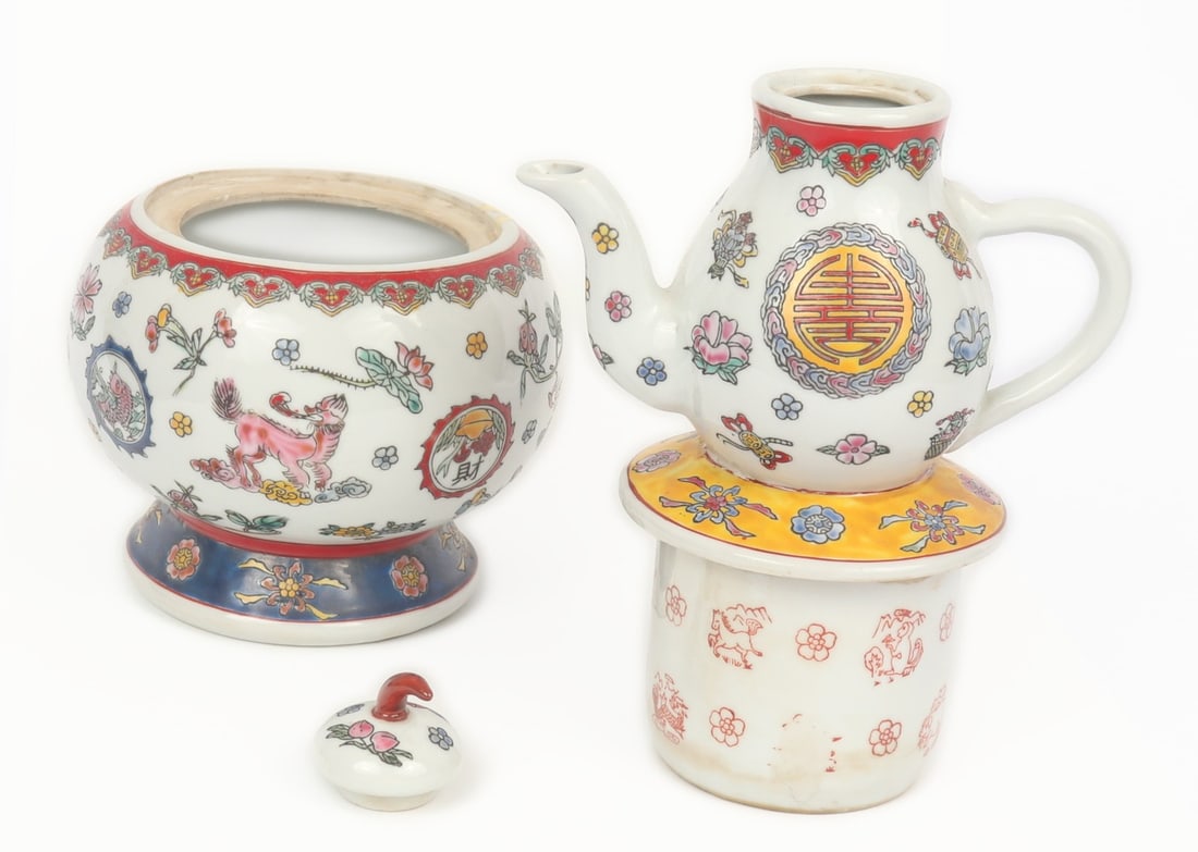 Chinese Multi-Sectioned Teapot - 7
