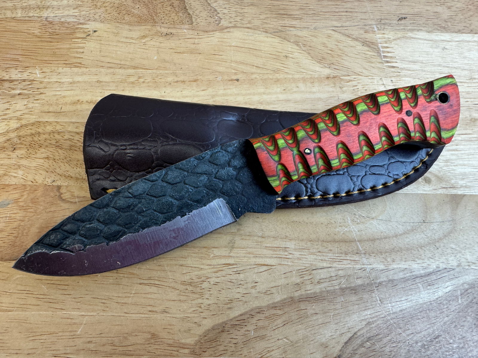 Beautiful Handmade Steel Knife w/Sheath (1 of 10)