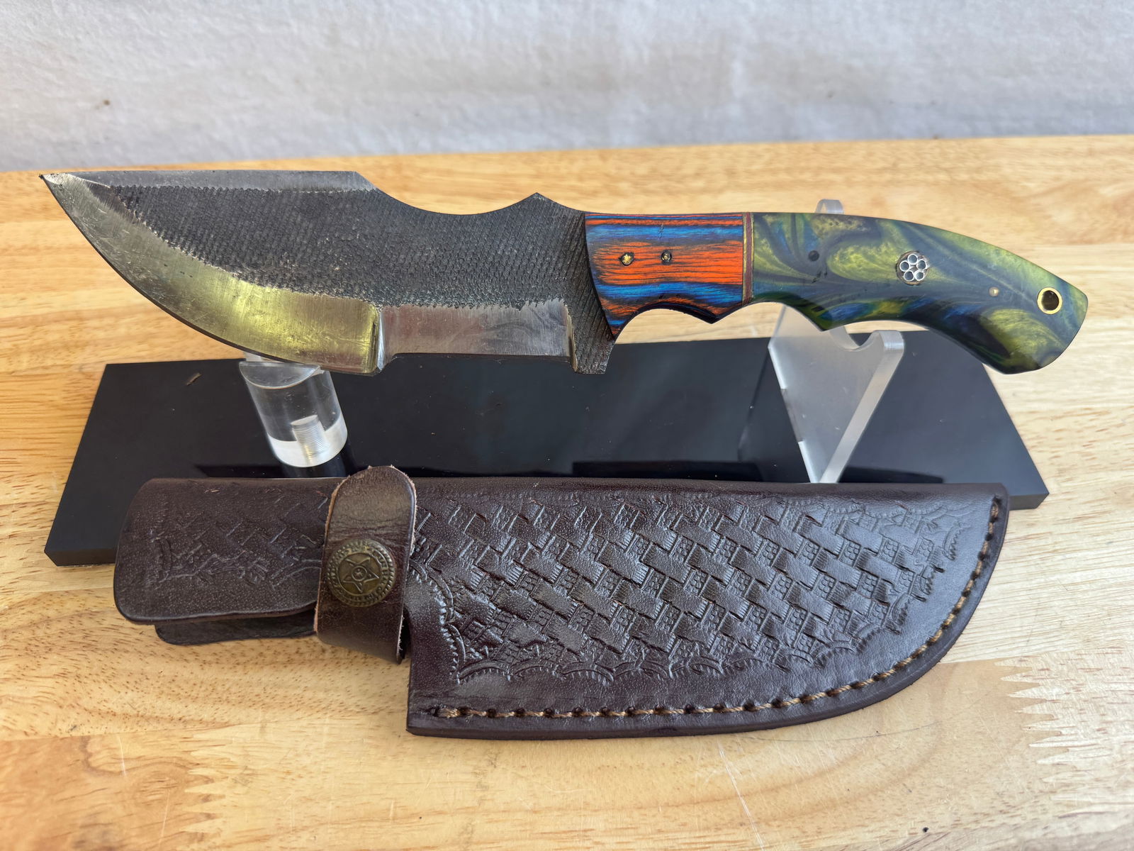 Beautiful Handmade Steel Knife w/Sheath (1 of 9)