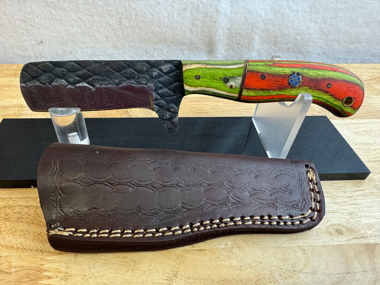 Beautiful Handmade Steel Knife w/Sheath (1 of 9)