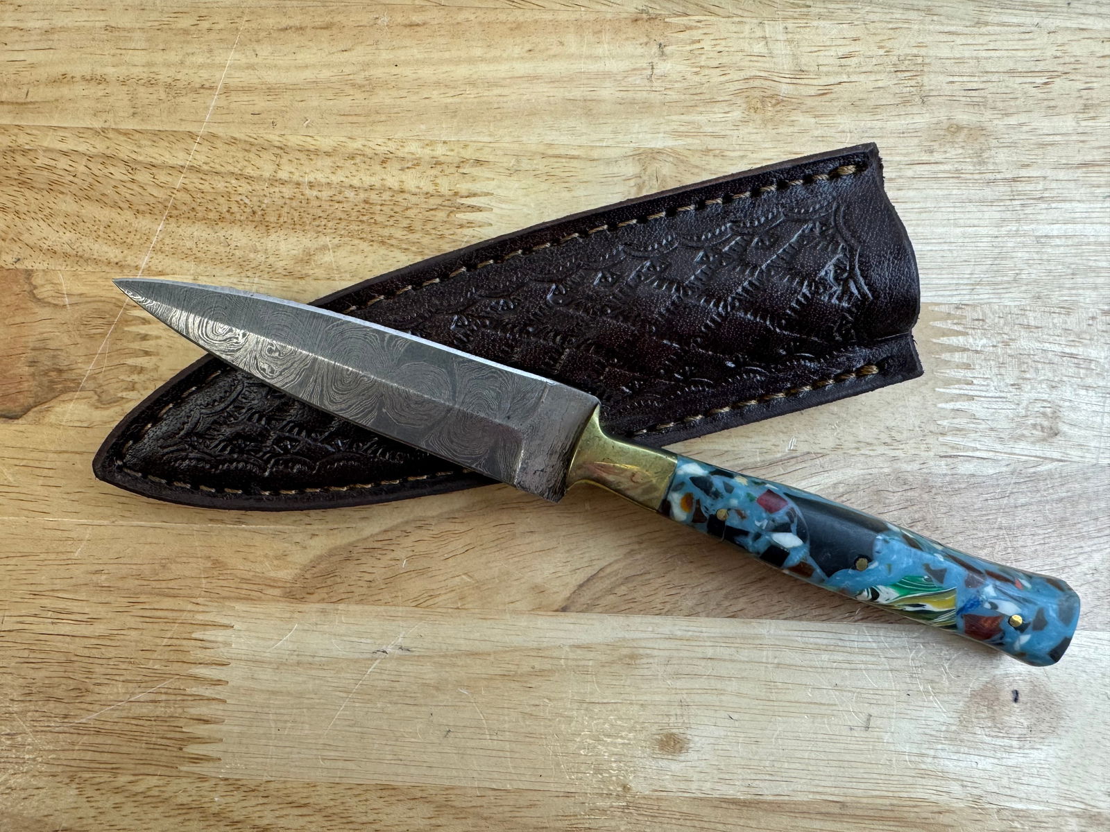 Beautiful Handmade Damascus Steel Dagger w/Sheath (1 of 10)