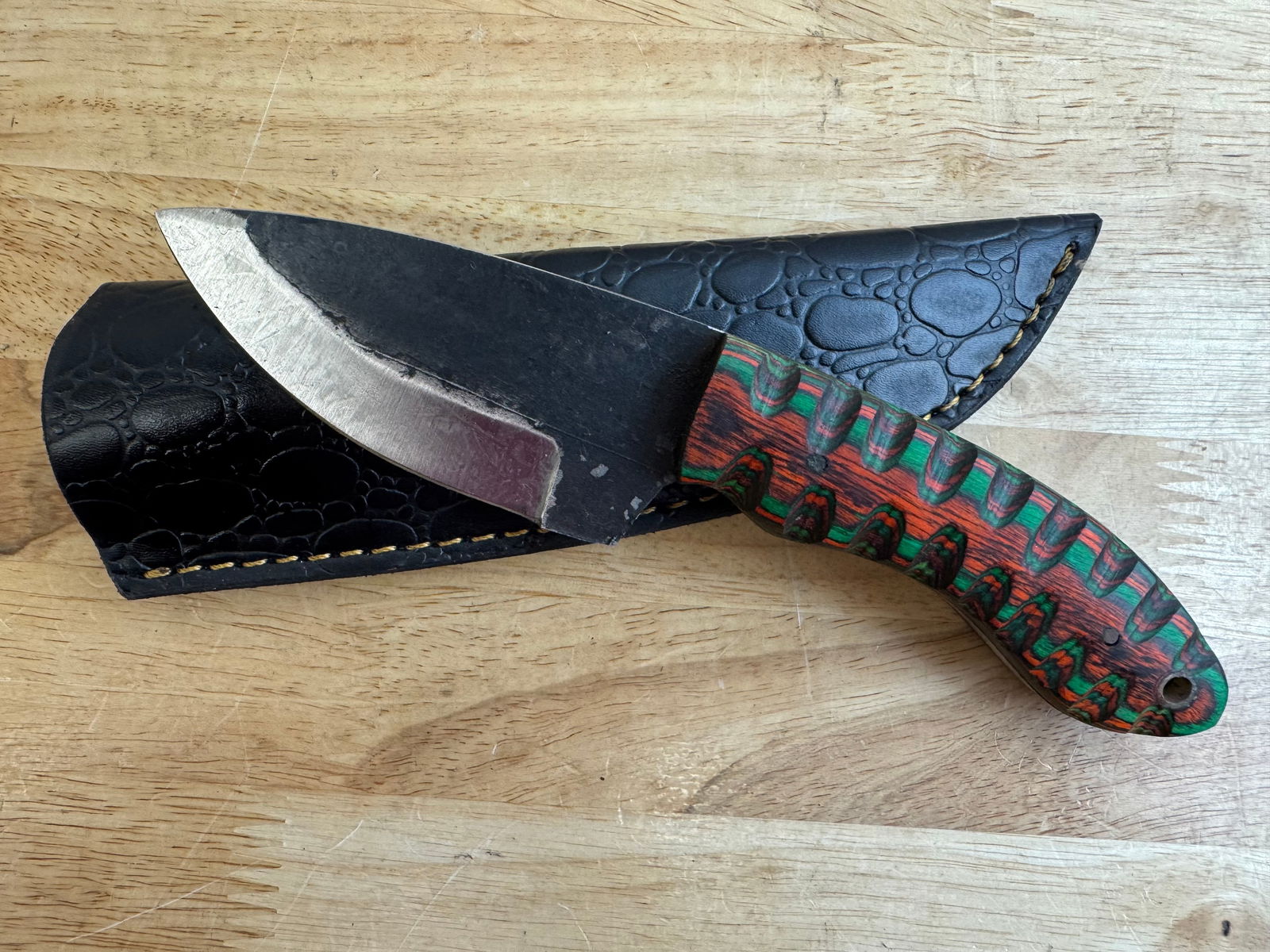 Beautiful Handmade Steel Knife w/Sheath (1 of 10)