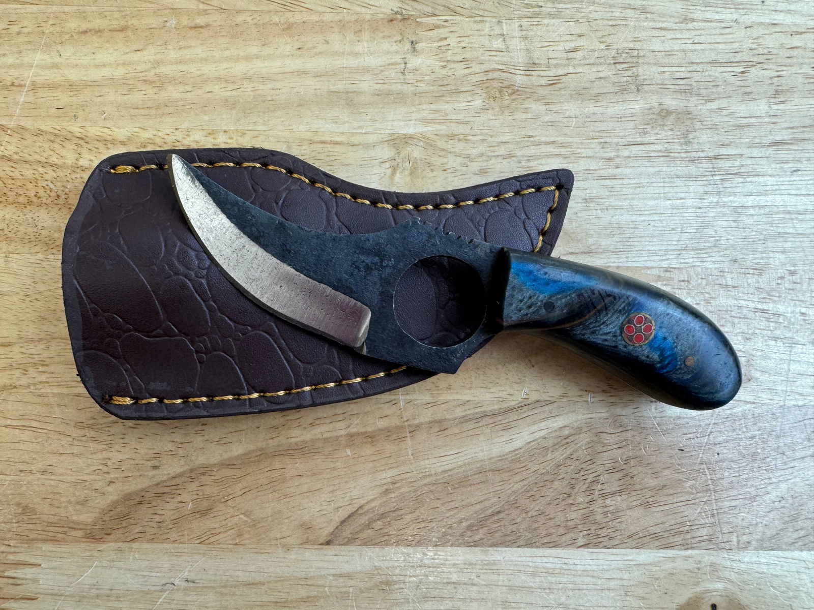 Beautiful Handmade Steel Knife w/Sheath (1 of 10)