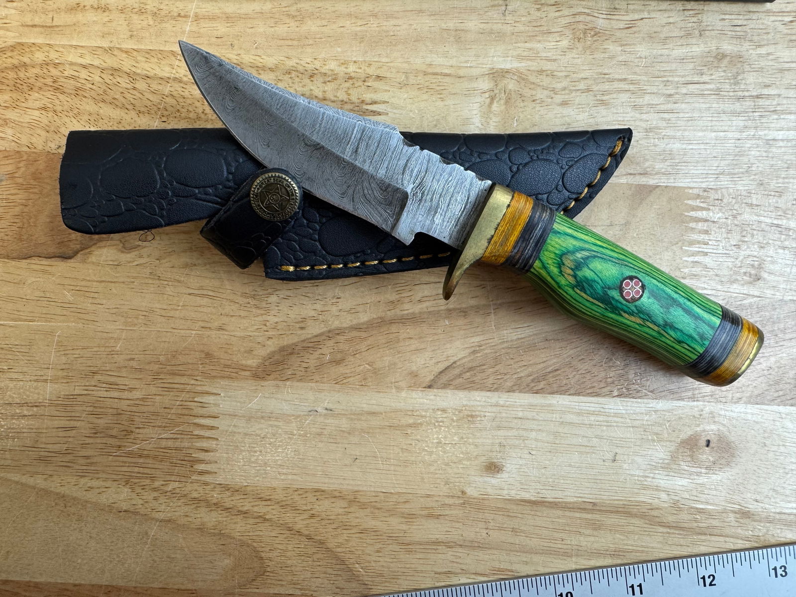 Beautiful Handmade Damascus Steel Knife w/Sheath (1 of 11)