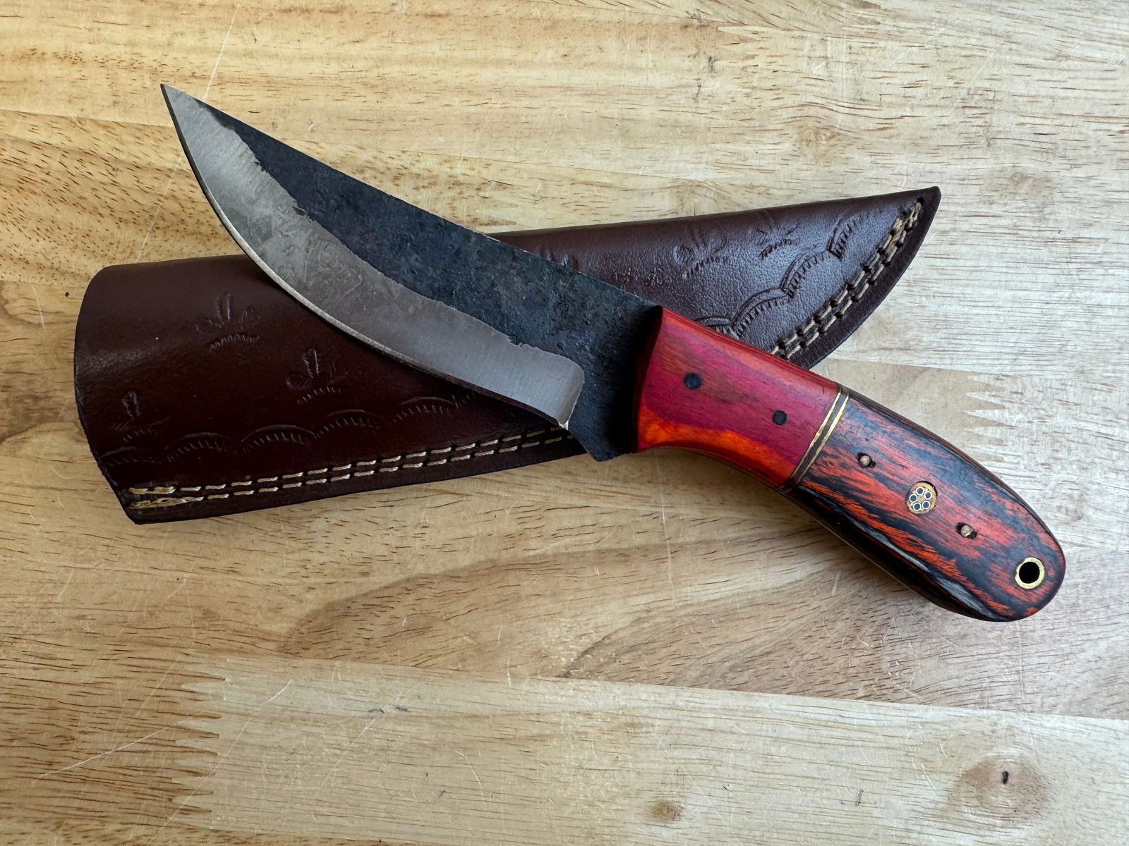 Beautiful Handmade Steel Knife w/Sheath (1 of 10)