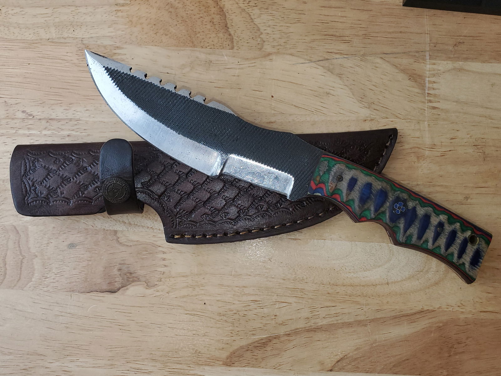 Beautiful Handmade Steel Knife w/Sheath (1 of 10)