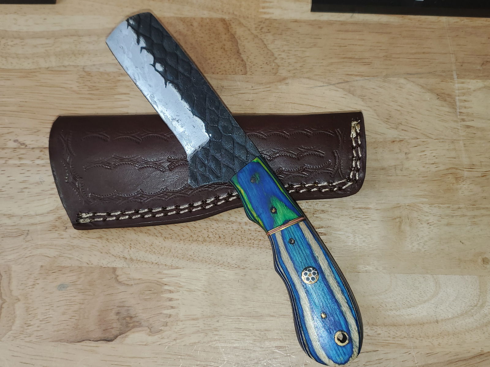 Beautiful Handmade Steel Knife w/Sheath (1 of 10)