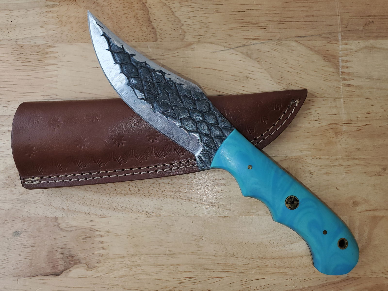 Beautiful Handmade Steel Knife w/Sheath (1 of 10)