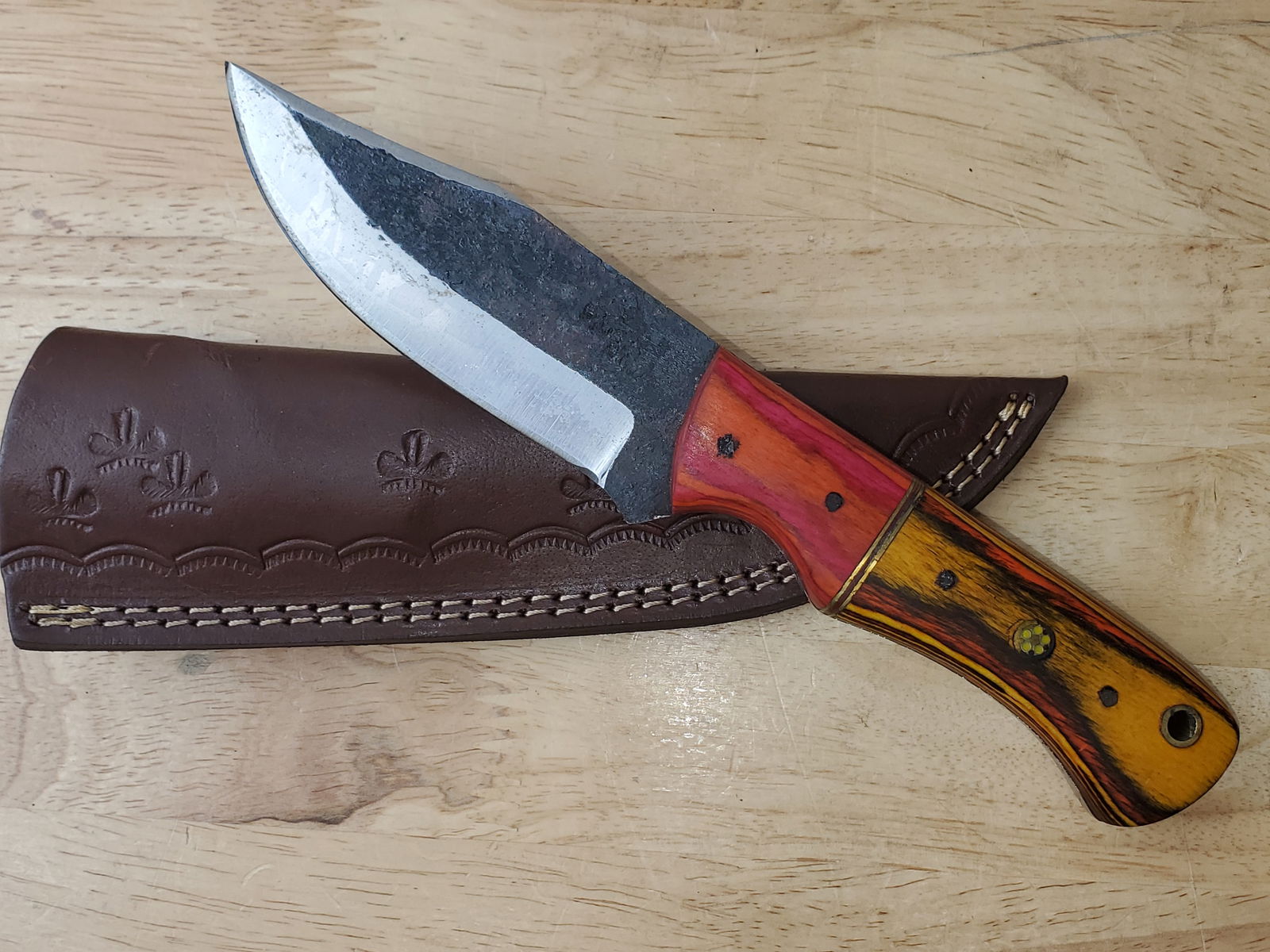Beautiful Handmade Steel Knife w/Sheath (1 of 10)