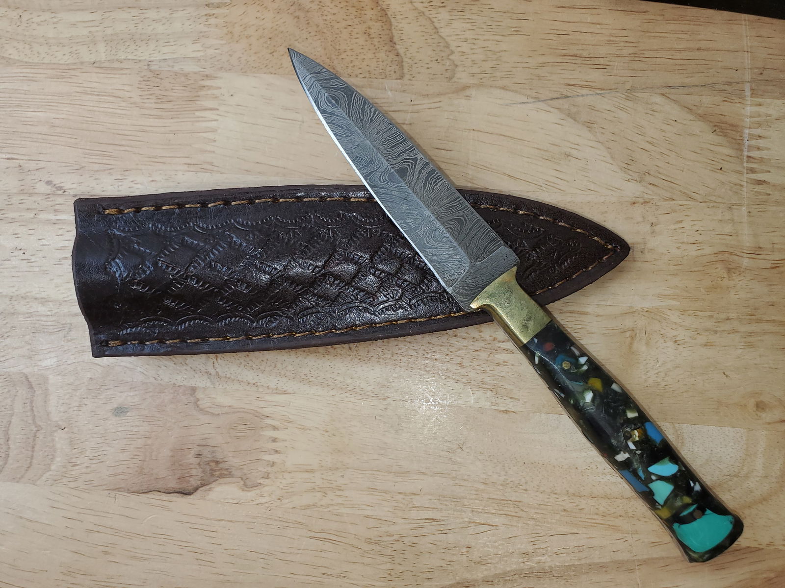 Beautiful Handmade Damascus Steel Dagger w/Sheath (1 of 9)