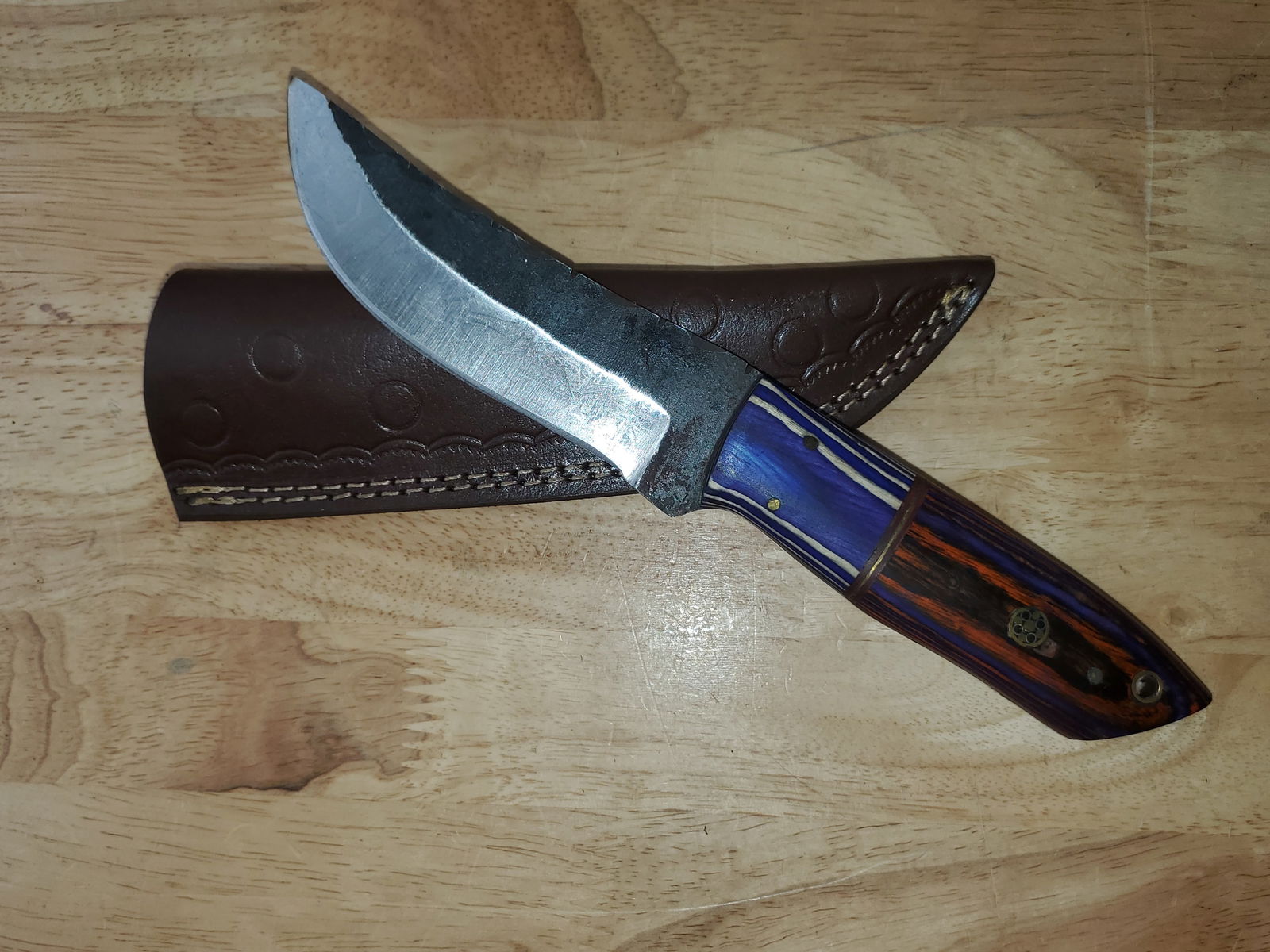 Beautiful Handmade Steel Knife w/Sheath (1 of 10)