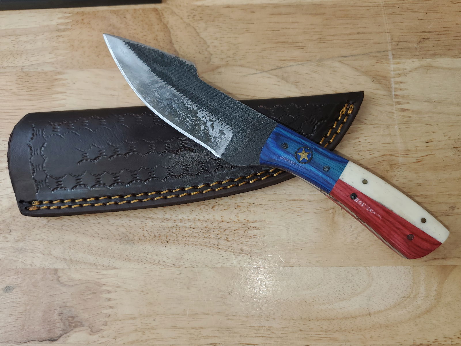 Beautiful Handmade Steel Knife w/Sheath (1 of 10)