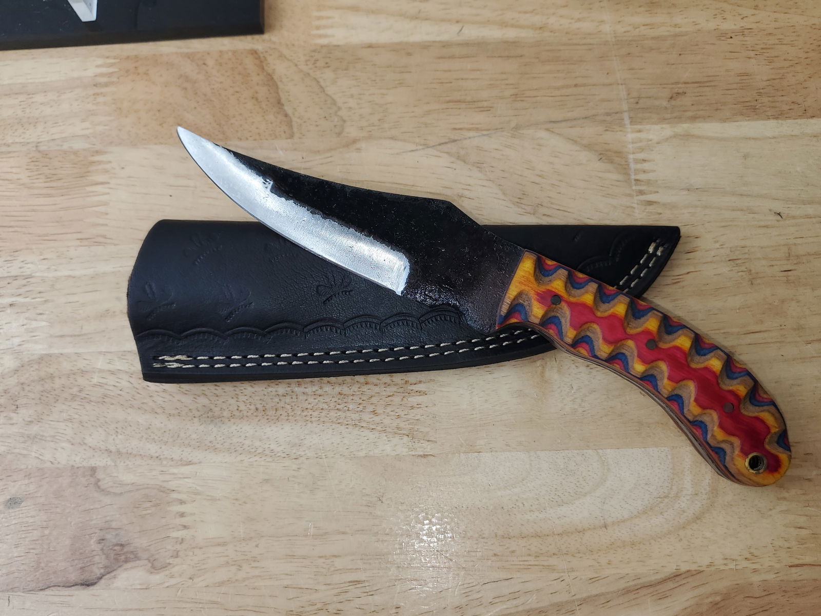 Beautiful Handmade Steel Knife w/Sheath (1 of 10)