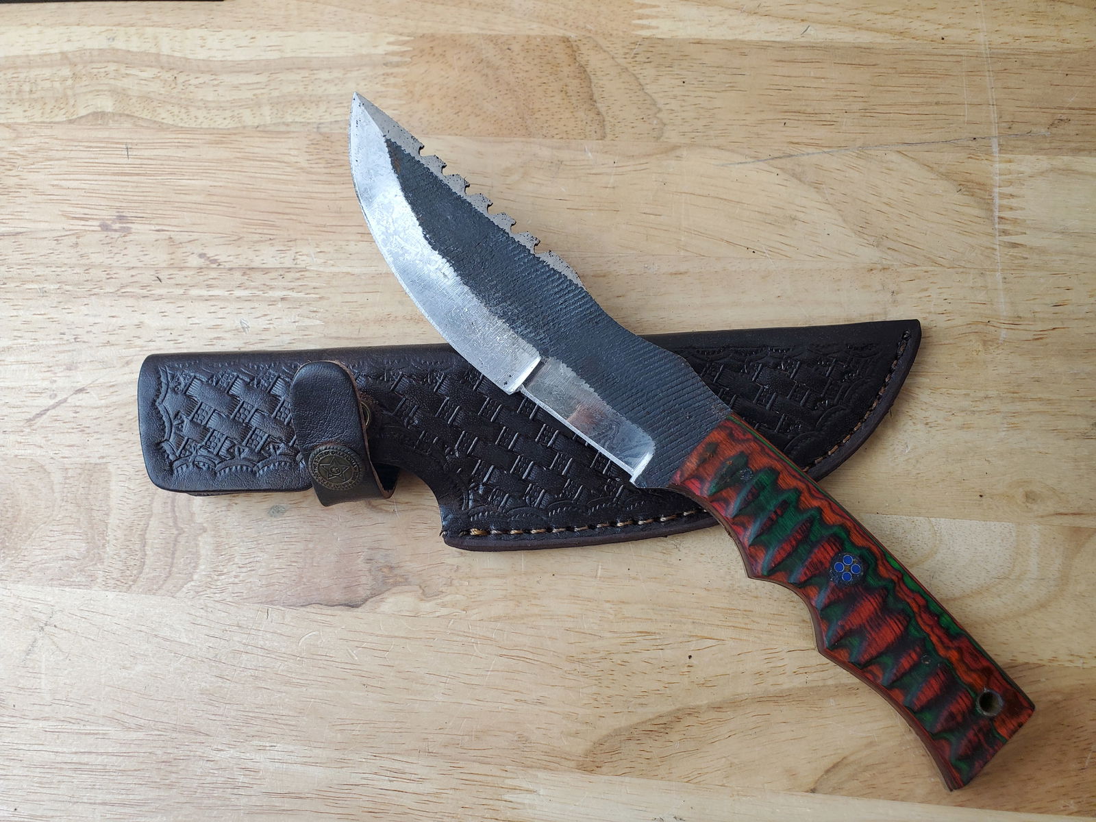 Beautiful Handmade Steel Knife w/Sheath (1 of 10)