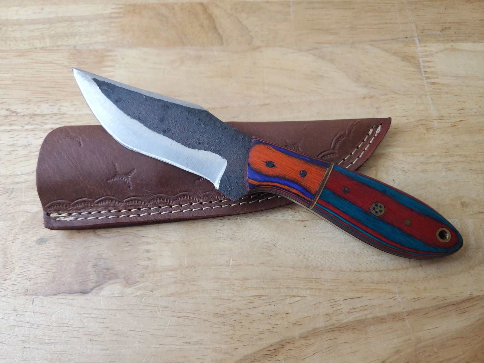 Beautiful Handmade Steel Knife w/Sheath (1 of 10)