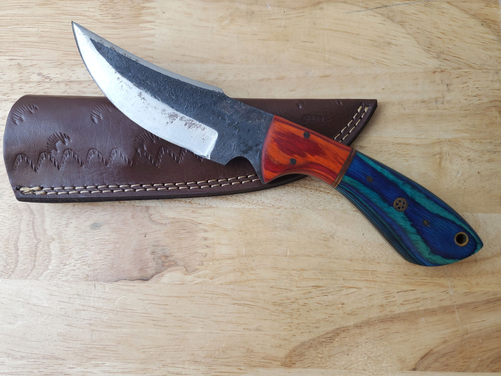 Beautiful Handmade Steel Knife w/Sheath (1 of 10)