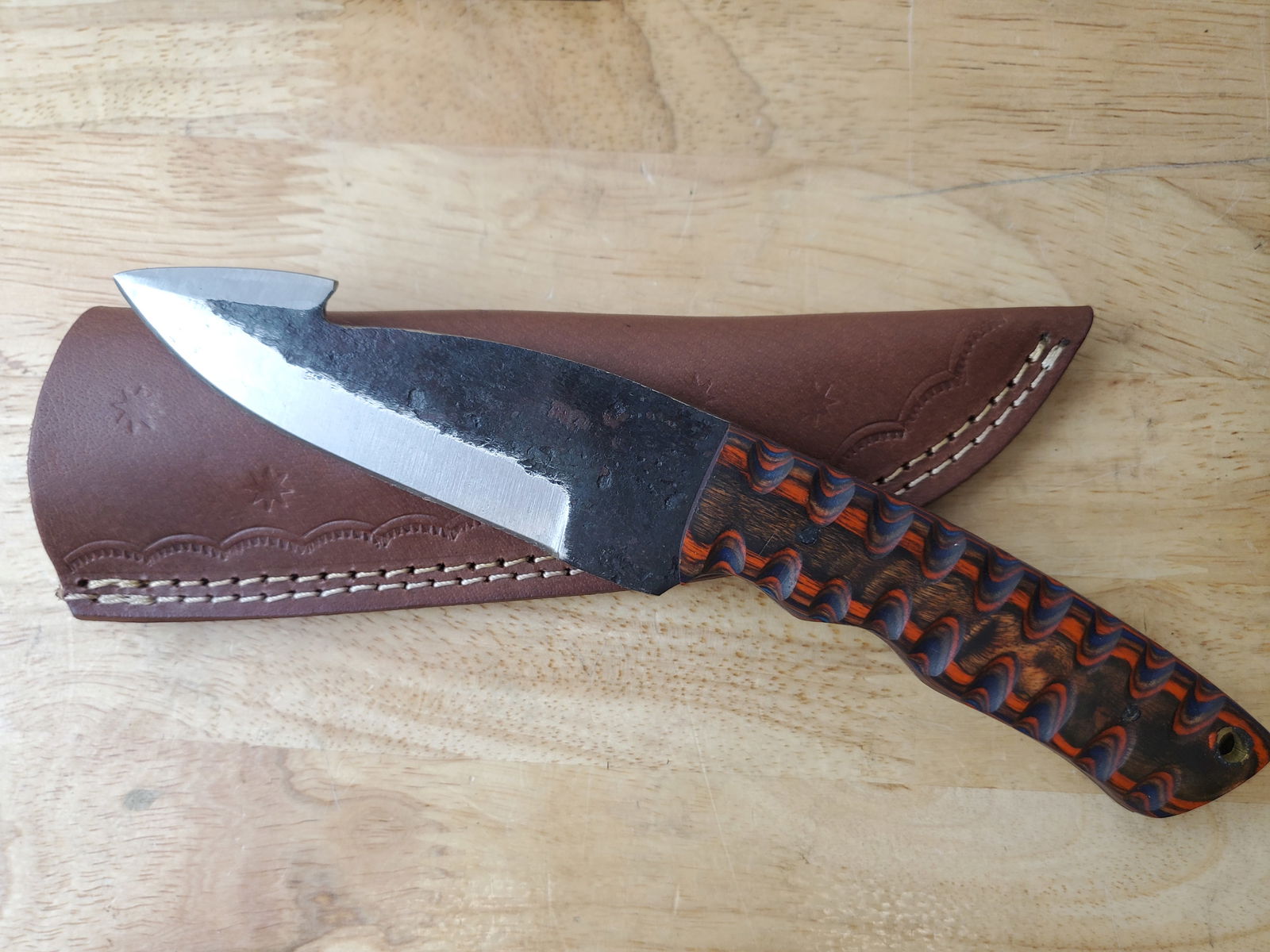 Beautiful Handmade Steel Knife w/Sheath (1 of 10)