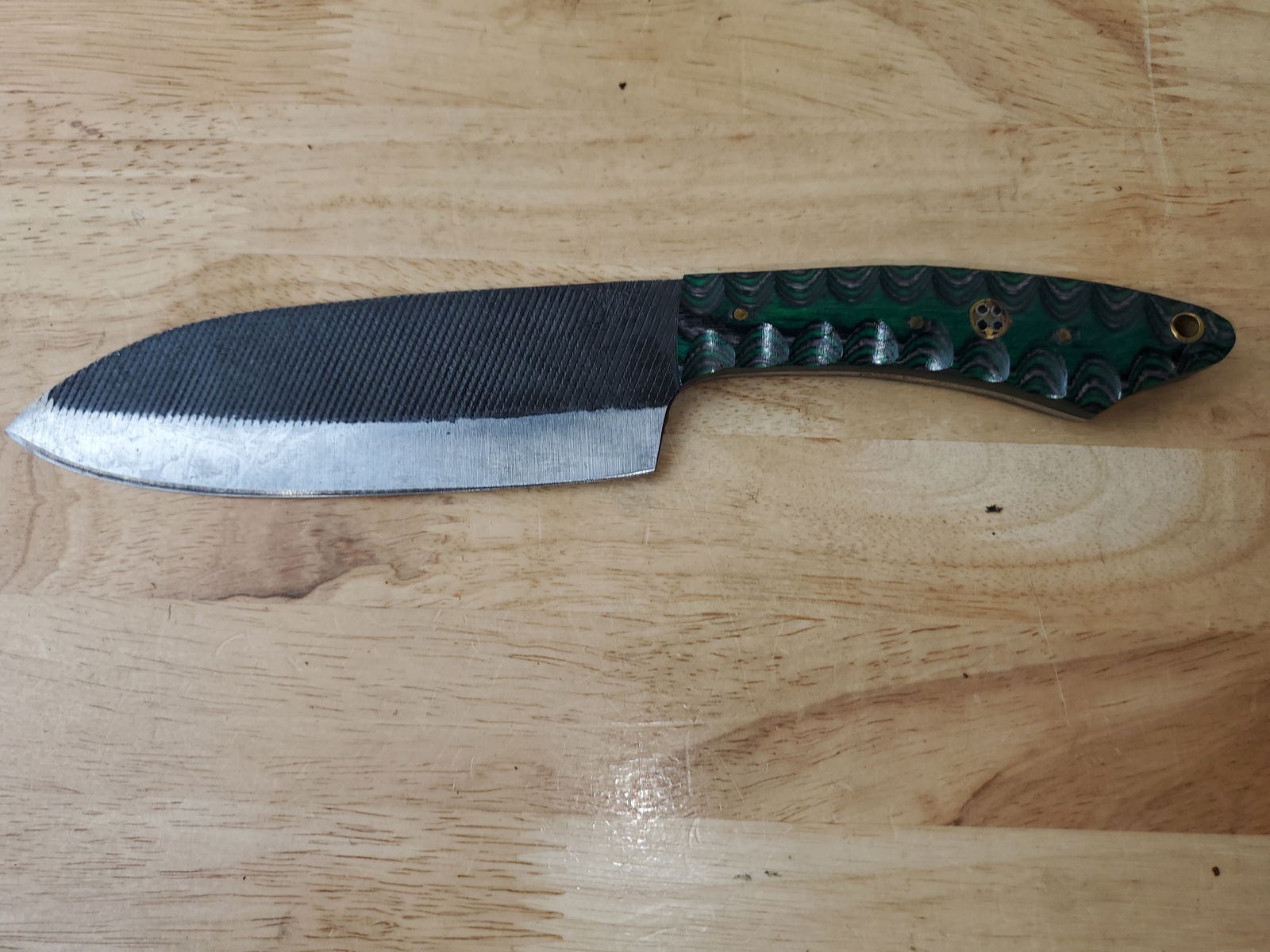 Beautiful Handmade Steel Chef Knife (1 of 9)