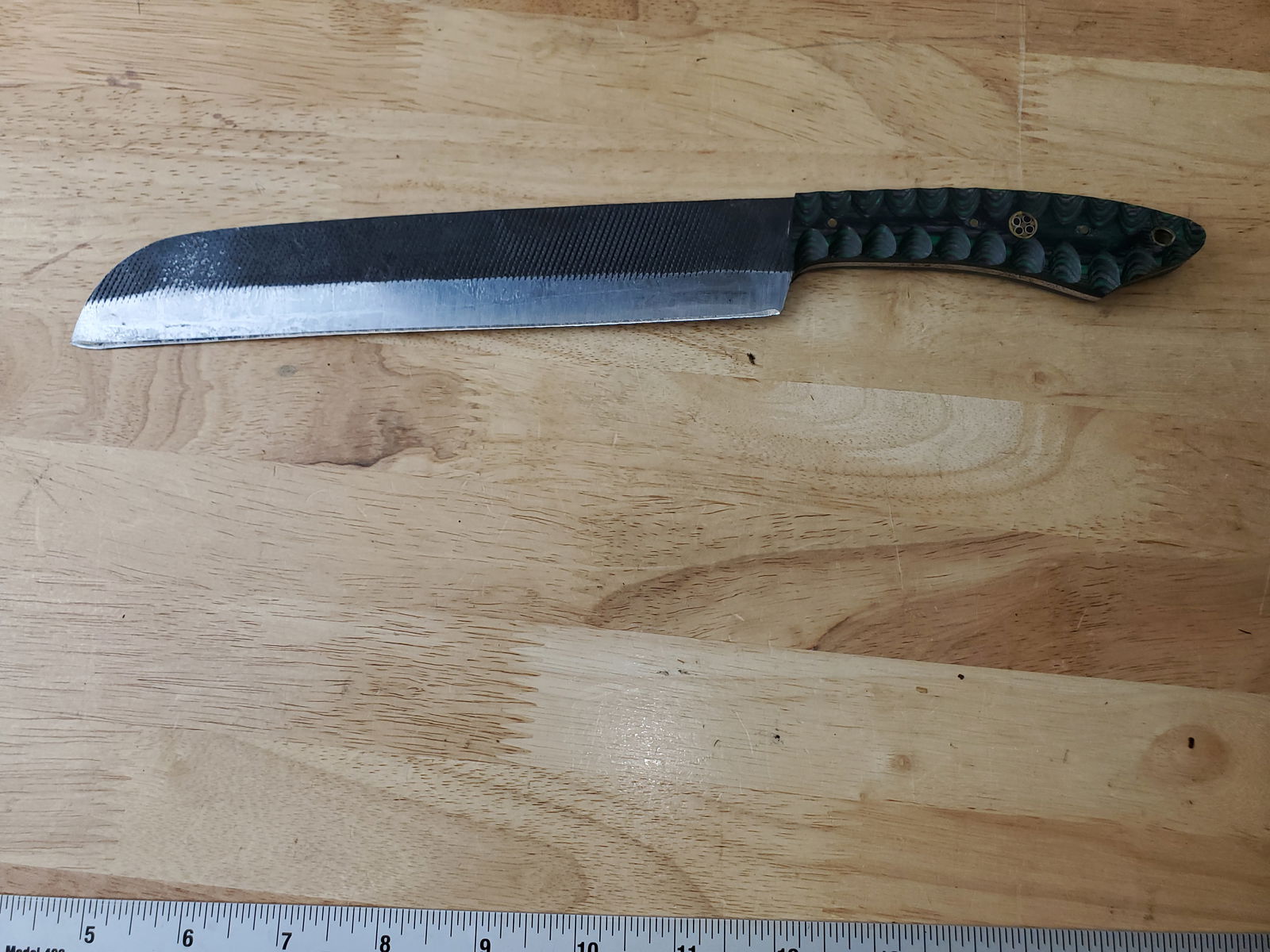 Beautiful Handmade Steel Chef Knife (1 of 9)