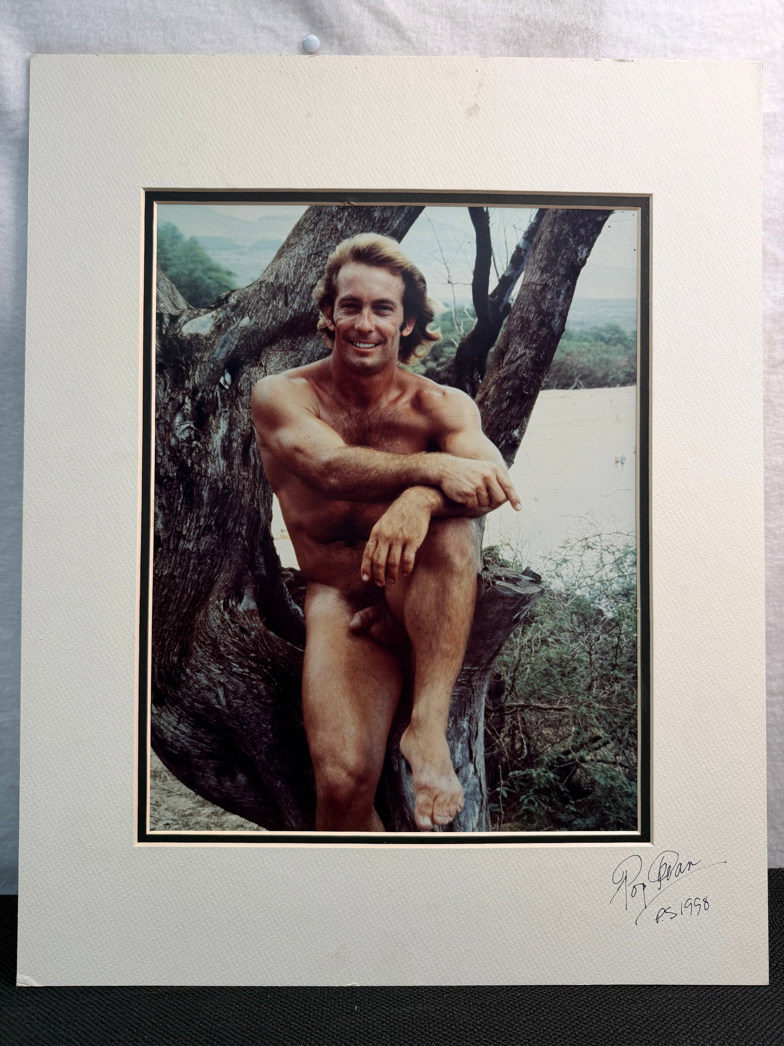 Original Roy Dean Signed Photograph - Iconic Male Nude Study: Signed and copyrighted Roy Dean fine art photograph featuring a classic male nude study. A timeless, collectible piece showcasing the artist?s renowned approach to form, lighting, and composition. Ide