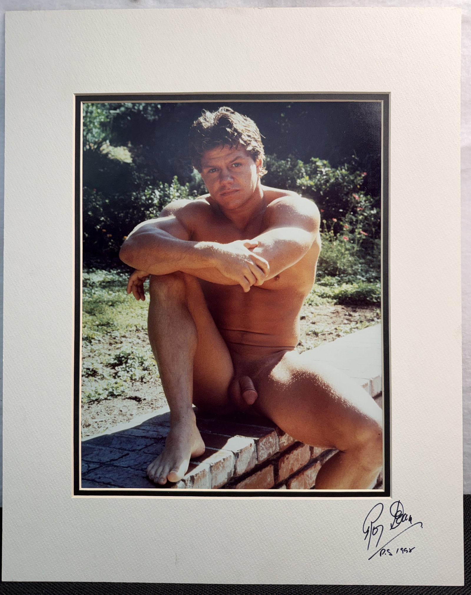 Original Roy Dean Signed Photograph - Iconic Male Nude Study: Signed and copyrighted Roy Dean fine art photograph featuring a classic male nude study. A timeless, collectible piece showcasing the artist?s renowned approach to form, lighting, and composition. Ide