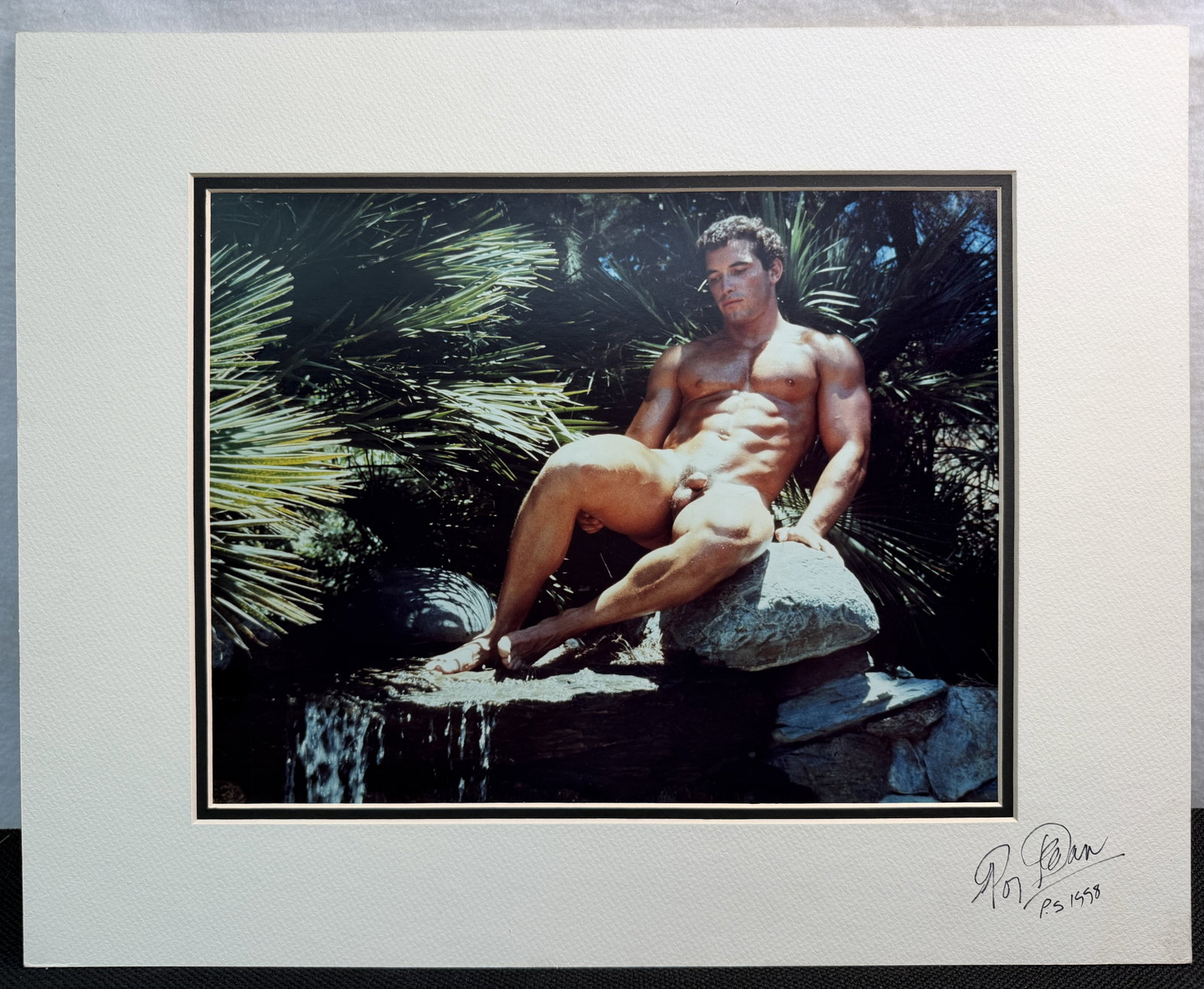 Original Roy Dean Signed Photograph - Iconic Male Nude Study: Signed and copyrighted Roy Dean fine art photograph featuring a classic male nude study. A timeless, collectible piece showcasing the artist?s renowned approach to form, lighting, and composition. Ide