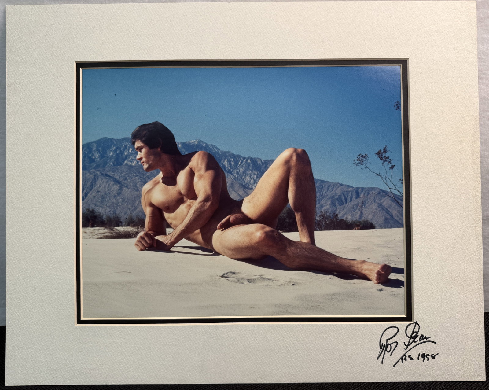 Original Roy Dean Signed Photograph - Iconic Male Nude Study: Signed and copyrighted Roy Dean fine art photograph featuring a classic male nude study. A timeless, collectible piece showcasing the artist?s renowned approach to form, lighting, and composition. Ide