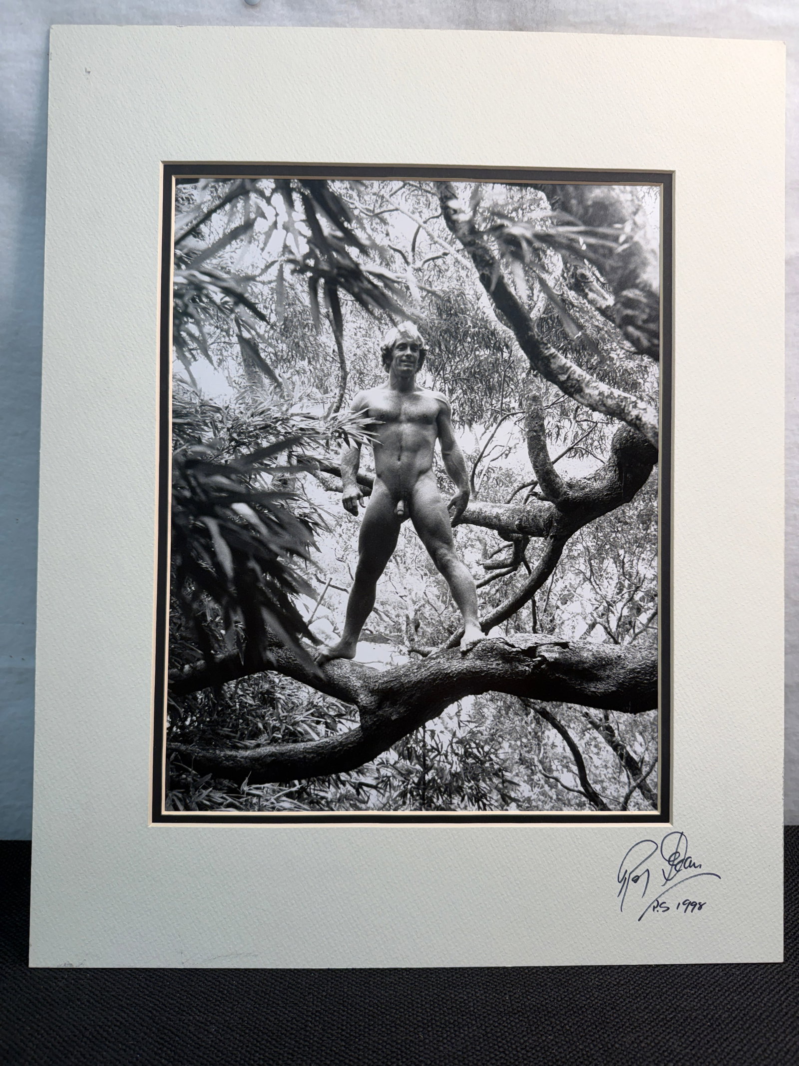 Original Roy Dean Signed Photograph - Iconic Male Nude Study: Signed and copyrighted Roy Dean fine art photograph featuring a classic male nude study. A timeless, collectible piece showcasing the artist?s renowned approach to form, lighting, and composition. Ide