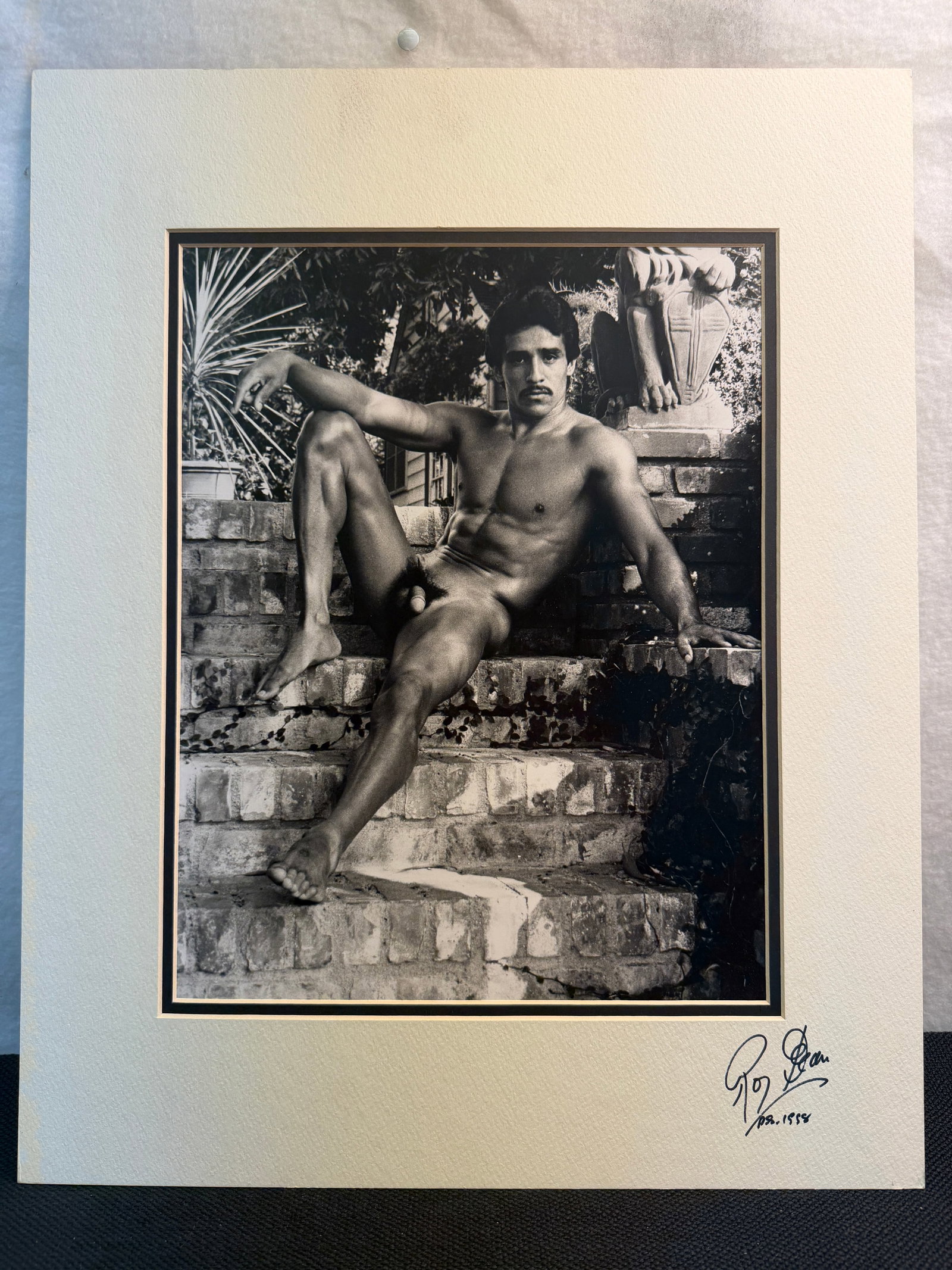 Original Roy Dean Signed Photograph - Iconic Male Nude Study: Signed and copyrighted Roy Dean fine art photograph featuring a classic male nude study. A timeless, collectible piece showcasing the artist?s renowned approach to form, lighting, and composition. Ide