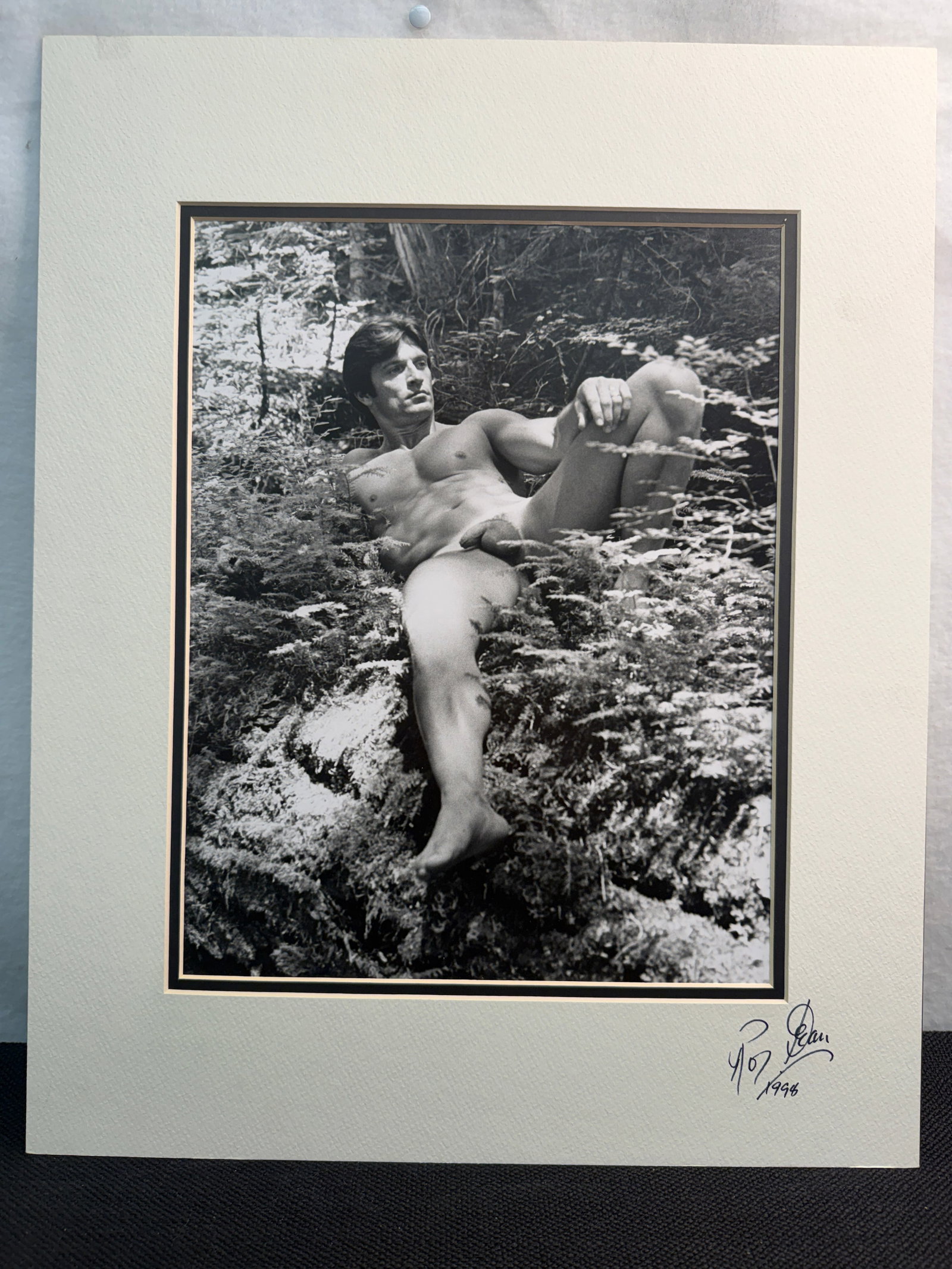 Original Roy Dean Signed Photograph - Iconic Male Nude Study: Signed and copyrighted Roy Dean fine art photograph featuring a classic male nude study. A timeless, collectible piece showcasing the artist?s renowned approach to form, lighting, and composition. Ide