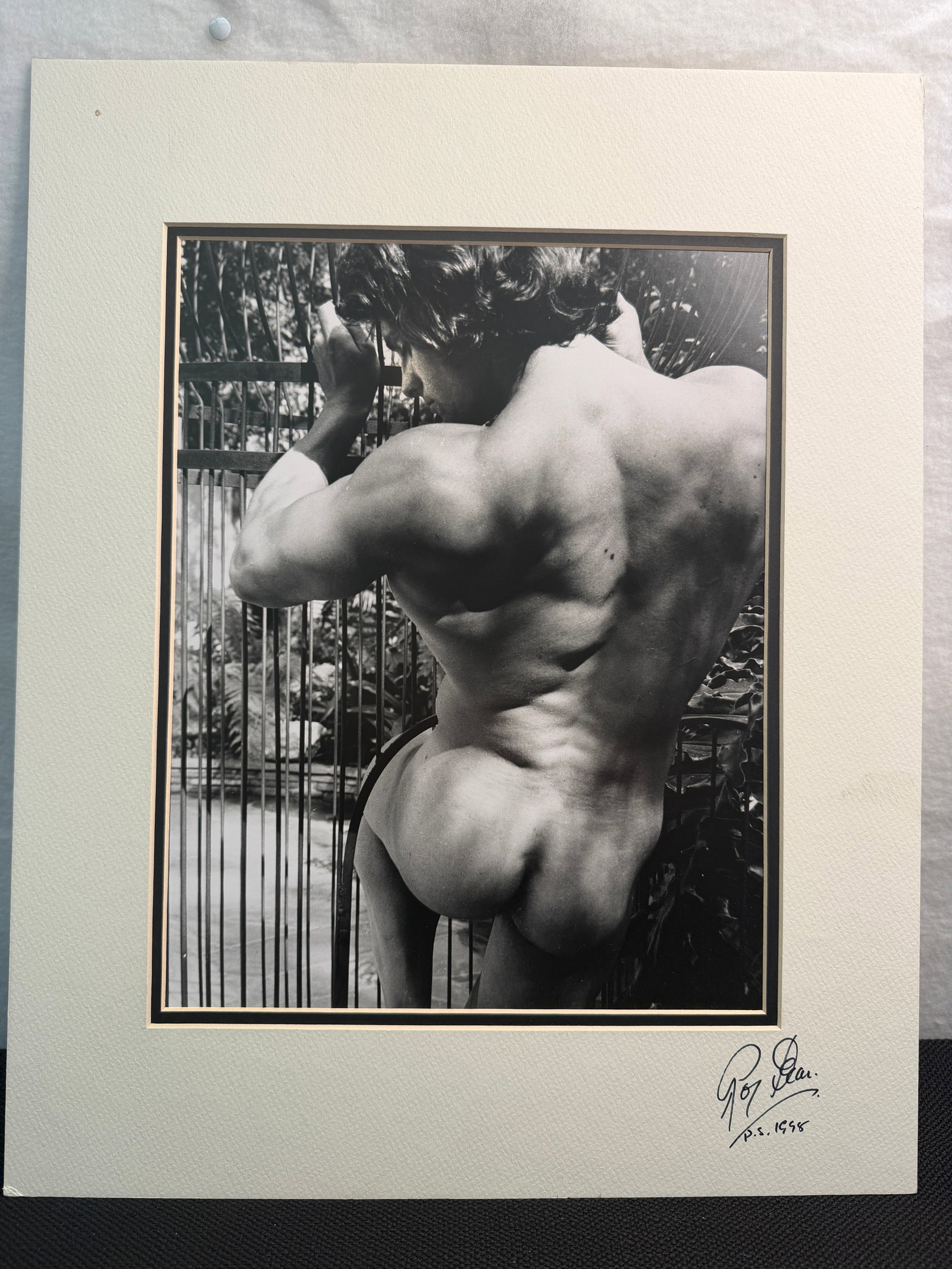 Original Roy Dean Signed Photograph - Iconic Male Nude Study: Signed and copyrighted Roy Dean fine art photograph featuring a classic male nude study. A timeless, collectible piece showcasing the artist?s renowned approach to form, lighting, and composition. Ide