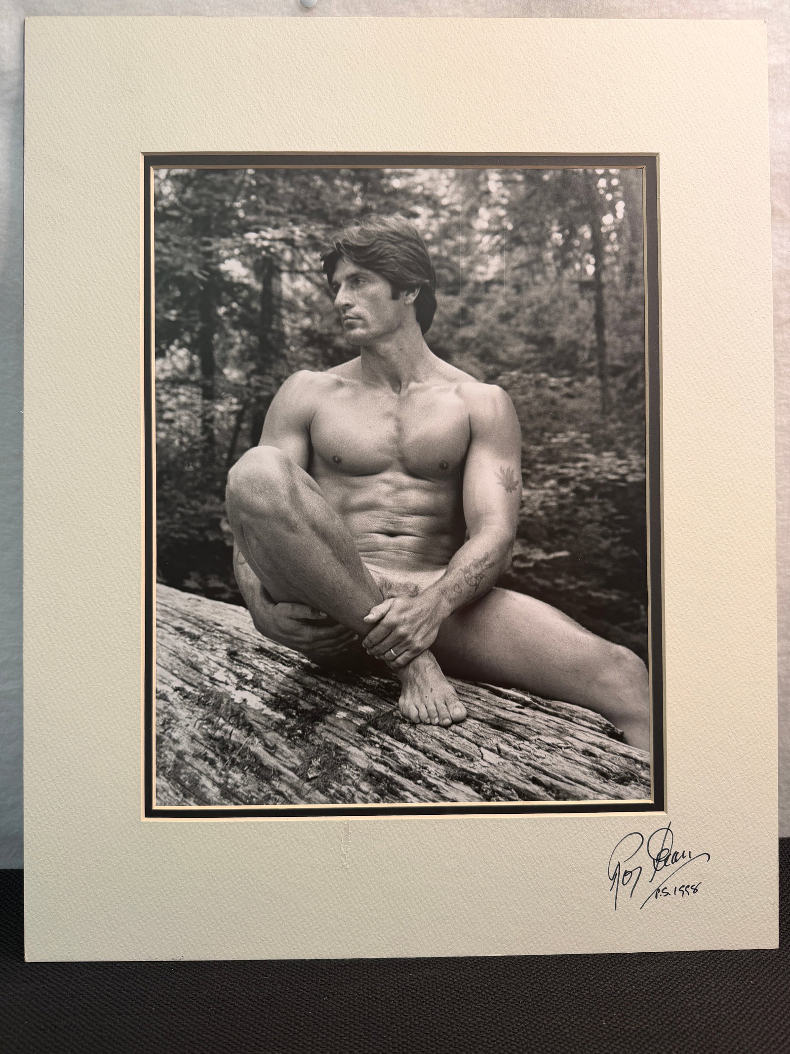 Original Roy Dean Signed Photograph - Iconic Male Nude Study: Signed and copyrighted Roy Dean fine art photograph featuring a classic male nude study. A timeless, collectible piece showcasing the artist?s renowned approach to form, lighting, and composition. Ide
