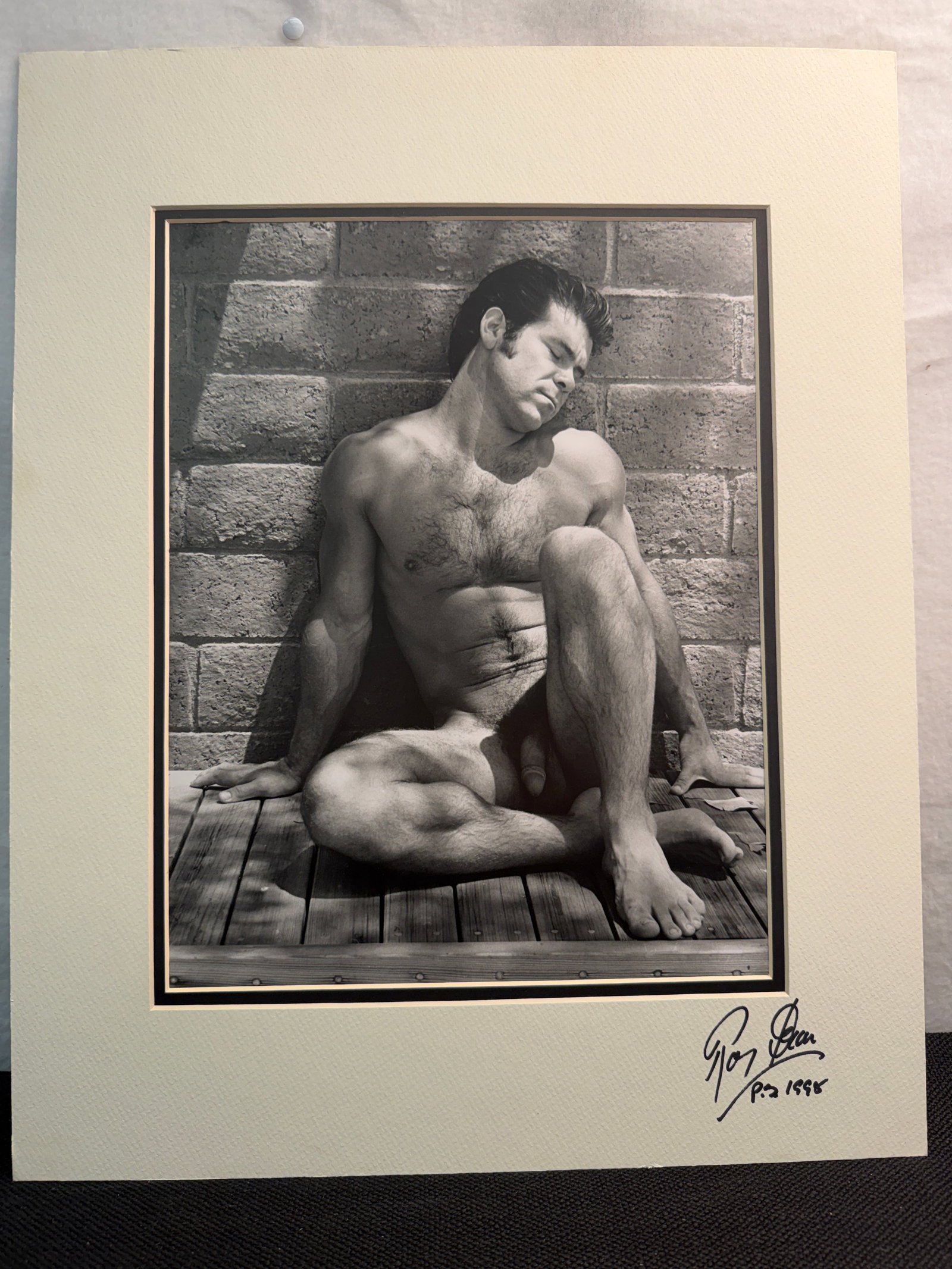Original Roy Dean Signed Photograph - Iconic Male Nude Study: Signed and copyrighted Roy Dean fine art photograph featuring a classic male nude study. A timeless, collectible piece showcasing the artist?s renowned approach to form, lighting, and composition. Ide