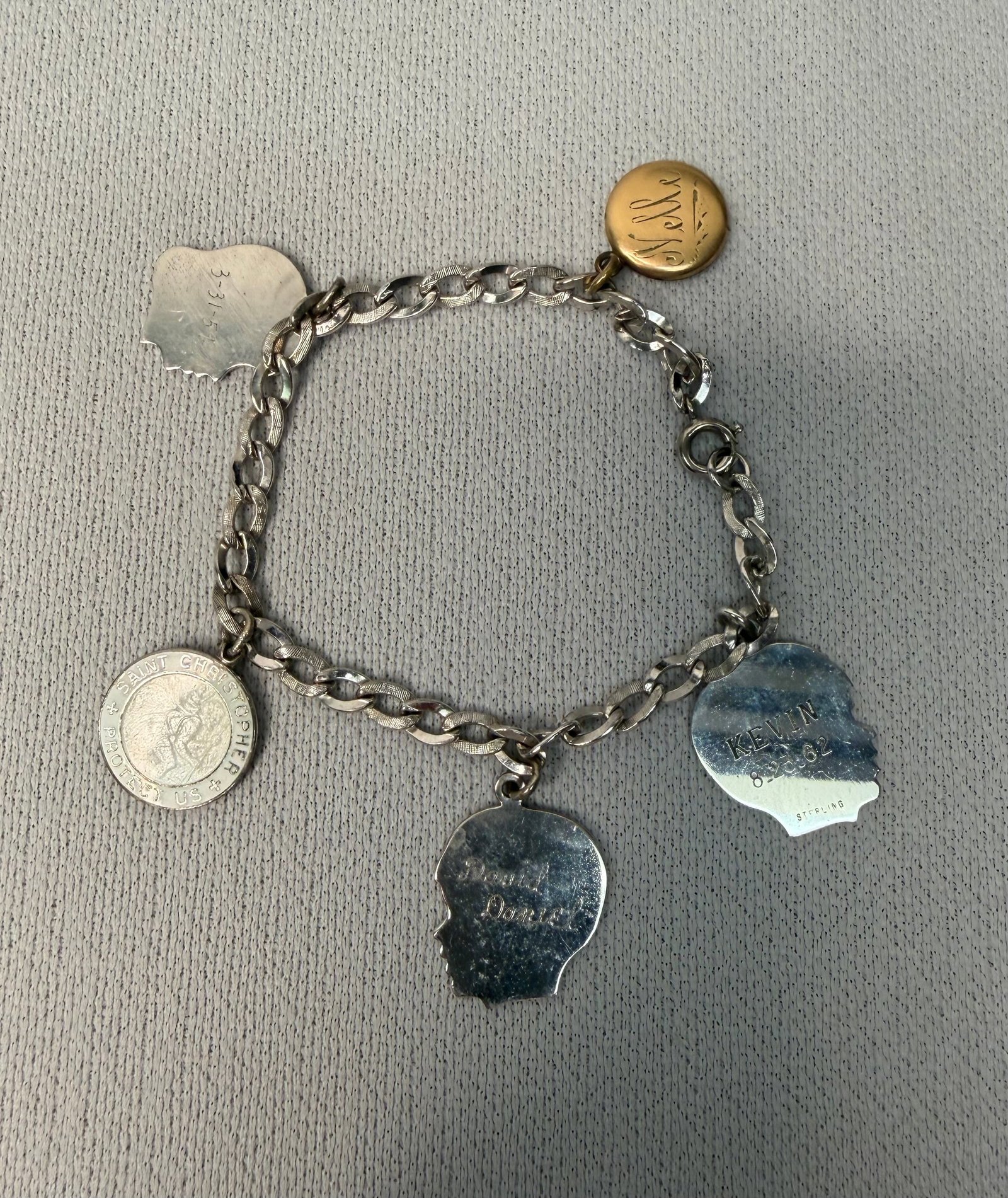 Sterling Silver Charms and Bracelet: Sterling Silver Charms and Bracelet. Reserve is set at $20, well below market value.