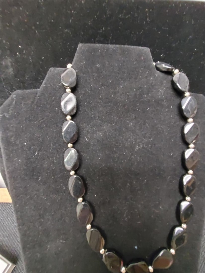 Hematite Beaded Necklace - 4